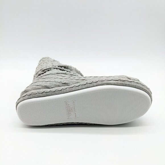 CHARTER CLUB Slouchy fur lined women's bootie slippers - GRAY - Large (9-10) - Picture 8 of 16